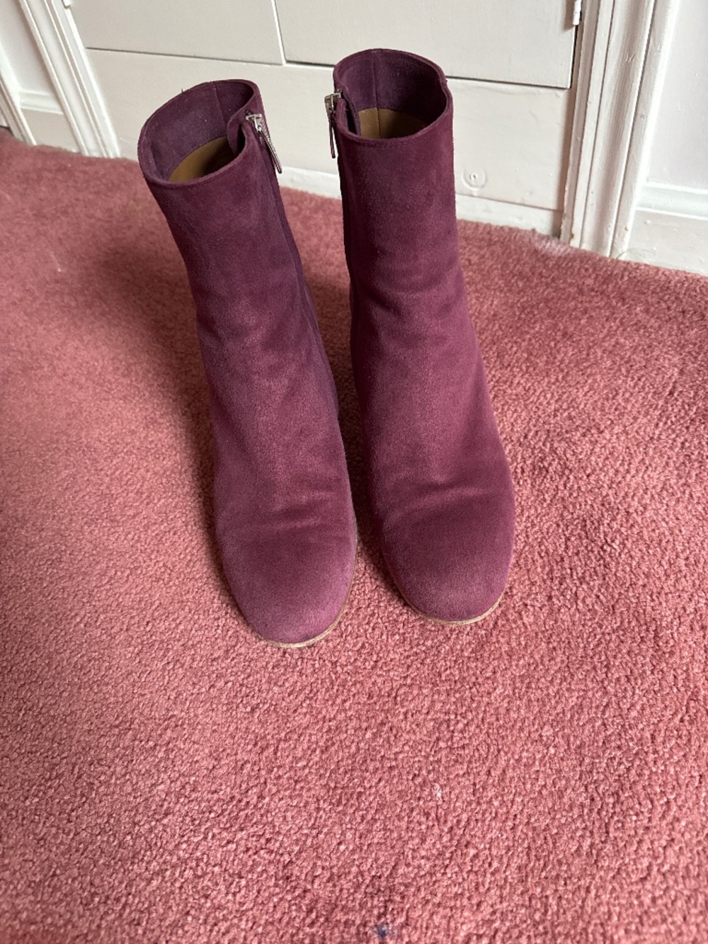 Margaux Burgundy Suede Boots